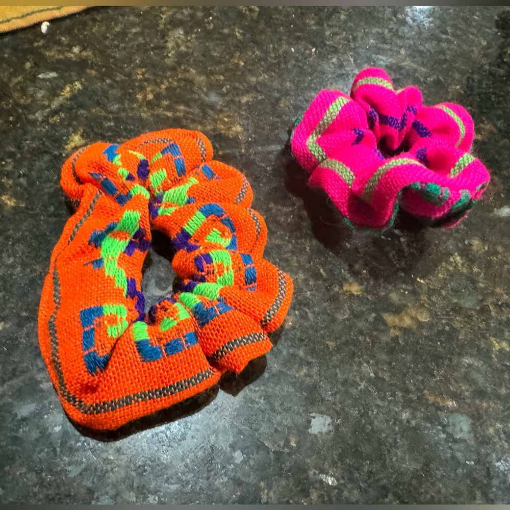 New! Brightly colored hair scrunchies